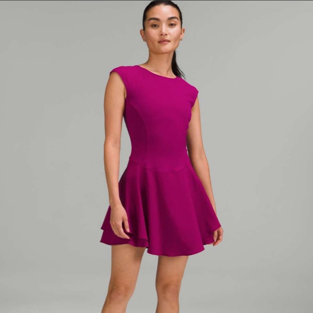 Lululemon Everlux Mesh-Back Tennis Dress Magenta Purple Size 12